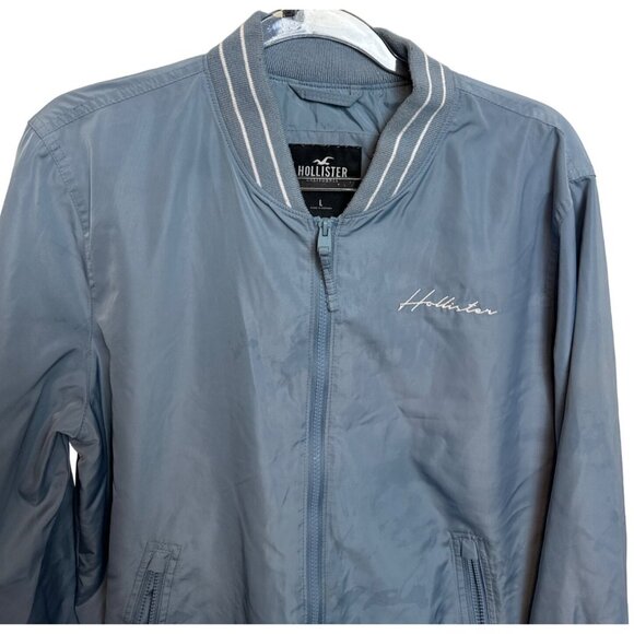 Hollister Size Large Polyester Windbreaker Military Bomber Waterproof Jacket - Picture 6 of 7